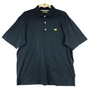 Amen Corner Mens Size M Masters Polo Shirt Golf Two Ply Double Mercerized Blue